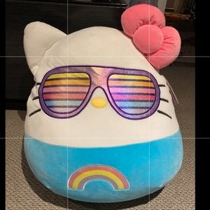 Rare hello kitty rainbow sunglasses squishmallow